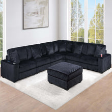 Load image into Gallery viewer, Contemporary Style Modular Sectional Sofa Set With USB, Cup Holder