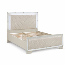 Load image into Gallery viewer, 3 Piece Bedroom Contemporary Set, Bed With LED Lights And 2 Nightstands