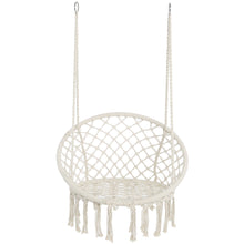 Load image into Gallery viewer, Macrame Hanging Hammock Chair, Rope Swing For Indoor And Outdoor Use