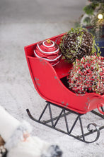 Load image into Gallery viewer, Iron Sleigh Large, Distressed Christmas Santa Sleigh Holiday Decoration