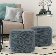Load image into Gallery viewer, Bayley - Versatile Round Braided Pouf