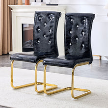Load image into Gallery viewer, Elegant Design Alligator Skin Upholstered Dining Chairs