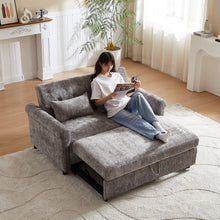 Load image into Gallery viewer, Loveseat Sofa Bed, Pull - Out Couch Sleeper & 2 Pillows