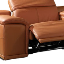 Load image into Gallery viewer, Italian Leather Power Reclining U Shaped Six Piece Corner Sectional With Console - Camel