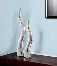 Load image into Gallery viewer, Squiggly Vases (Set of 2) - Silver
