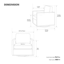 Load image into Gallery viewer, Square Upholstered Swivel Accent Chair