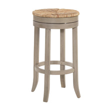 Load image into Gallery viewer, Solid Wood Swivel Backless Bar Height Chair With Footrest 30" - Beige