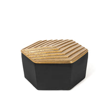 Load image into Gallery viewer, Decorative Box Tabletop Sculpture - Black / Gold