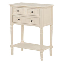 Load image into Gallery viewer, Console Table With Shelf Three Drawers - Beige