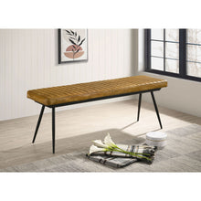 Load image into Gallery viewer, Tufted Cushion Side Bench With Tapered Legs