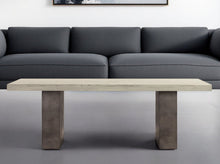 Load image into Gallery viewer, Solid Wood And Concrete Coffee Table - Gray And Dark Gray