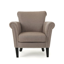 Load image into Gallery viewer, Elegant Club Chair With Nailhead Trim And Birch Wood Legs