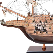 Load image into Gallery viewer, Sovereign of the Seas Hand Painted Boat Sculpture - Brown