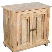 Load image into Gallery viewer, 28" Distressed Solid Wood Nightstand With Storage - Natural