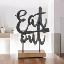 Load image into Gallery viewer, Poly Decorative Plaque Tabletop Sculpture - Black