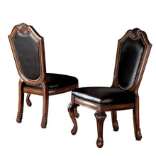 Load image into Gallery viewer, Redwood Upholstered Faux Leather Solid Wood Dining Side Chairs (Set of 2) - Black