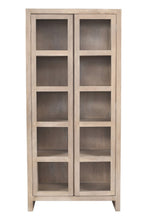 Load image into Gallery viewer, 91" Distressed Solid Wood Frame Accent Cabinet With Two Doors - Ivory
