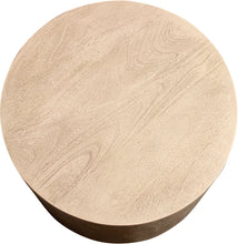 Load image into Gallery viewer, 16" Distressed Solid Wood Round End Table - Natural