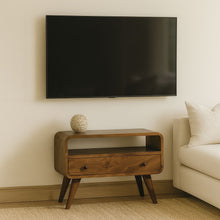Load image into Gallery viewer, Mini Curved Media Unit - Chestnut