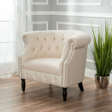 Load image into Gallery viewer, Celestialis - Upholstered Club Chair With Tub Design And Rolled Recessed Armrests