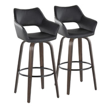 Load image into Gallery viewer, Mustang - Contemporary Fixed Height Barstool With Swivel With Round Footrest (Set of 2)