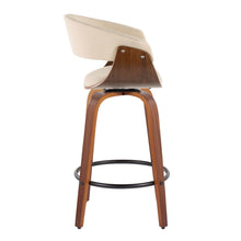 Load image into Gallery viewer, Vintage Mod - Mid Century Modern Fixed Height Counter Stool & Swivel With Round Footrest (Set of 2)