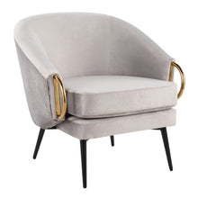 Load image into Gallery viewer, Claire - Contemporary / Glam Chair - Black / Silver