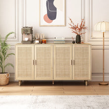Load image into Gallery viewer, Elegant And Functional Rattan Decorative Storage Cabinet With 4 Doors
