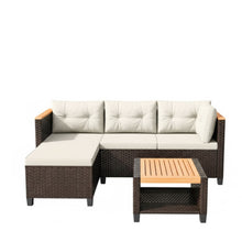 Load image into Gallery viewer, L-Shaped Patio Set With Cushions And Storage Table