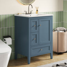 Load image into Gallery viewer, Modern Bathroom Vanity With Sink, Soft Close Drawers & Door, Storage Rack