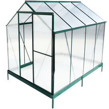 Load image into Gallery viewer, Polycarbonate house, Heavy Duty Outdoor Aluminum Walk-In House Kit With Rain Gutter, Vent And Door For Backyard Garden