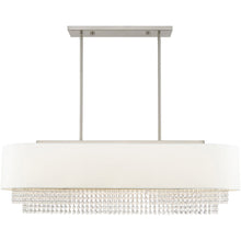 Load image into Gallery viewer, 21" Five Light Dimmable Chandelier With Shades - Nickel