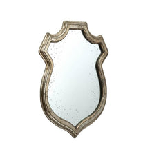 Load image into Gallery viewer, 24" Distressed Metallic Crest Shape Wall Mounted Accent Mirror Framed - Bronze