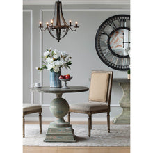 Load image into Gallery viewer, 6 Light Metal Chandelier, Hanging Light Fixture With Adjustable Chain For Kitchen, Bulb Not Included - Black