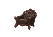 Load image into Gallery viewer, Faux Leather Tufted Club Chair - Dark Brown