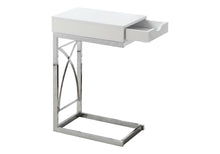 Load image into Gallery viewer, Accent Table, C - Shaped Glossy Contemporary & Modern - White
