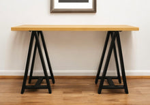 Load image into Gallery viewer, 50" Solid Wood A Frame Console Table - Natural And Black