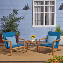 Load image into Gallery viewer, Celestaria - 3 Piece Outdoor Chat Set With Adirondack Chairs, Cushions And Side Table