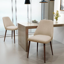Load image into Gallery viewer, Modern Dining Chair With Iron Legs And Wood Finish