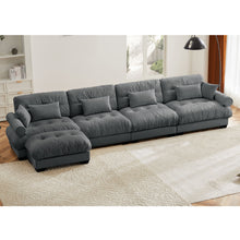 Load image into Gallery viewer, Super Comfort Oversized Modular Sectional Sofa With Movable Ottoman