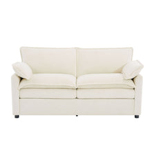 Load image into Gallery viewer, Modern Loveseat Sofa, Upholstered Couch With Side Storage Pockets