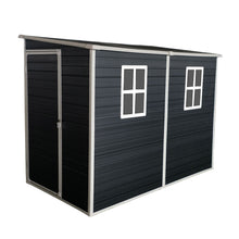Load image into Gallery viewer, Outdoor Storage Shed With Floor Resin Shed With Two-Window, Waterproof, Lockable Doors For Patio, Yard, Lawn
