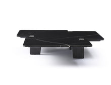 Load image into Gallery viewer, Genuine Marble Solid Wood Free Form Coffee Table - Black