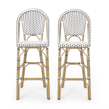 Load image into Gallery viewer, Outdoor Pe Rattan French Barstool Set