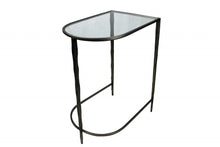 Load image into Gallery viewer, Glass Free Form Frame Console Table (Set of 2) - Clear And Gold