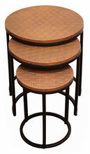 Load image into Gallery viewer, Round Nested Tables (Set of 3) - Black And Copper