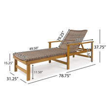 Load image into Gallery viewer, Hampton - Outdoor Chaise Lounge With Adjustable Backrest - Natural