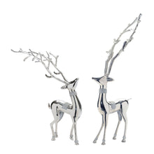Load image into Gallery viewer, Deer Tabletop Sculpture (Set of 2) - Silver