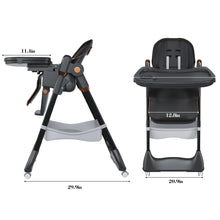 Load image into Gallery viewer, Adjustable Baby High Chair 0-6 Years, Portable Infant Feeding Seat With Safety Belt, Silent Lockable Wheels