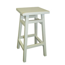 Load image into Gallery viewer, Backless Counter Height Bar Chair With Footrest 24" - White